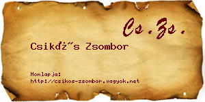 Csikós Zsombor névjegykártya