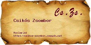 Csikós Zsombor névjegykártya